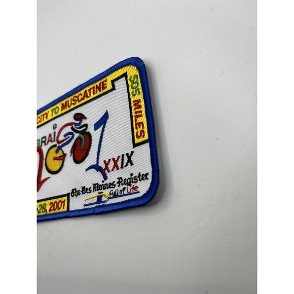 2001 RAGBRAI XXIX Sew on Patch Des Moines Iowa Cycling Biking - Picture 11 of 16